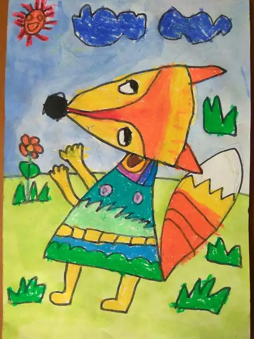 宝宝5～6岁的画画作品