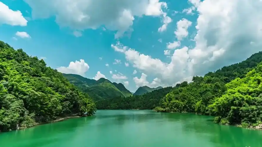 自然唯美夏季山水风光蓝天白云延时,合肥视频剪辑培训,影视后期班