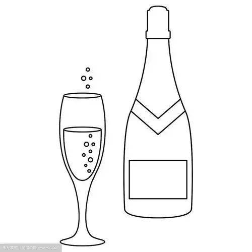 一杯和一瓶香槟图标