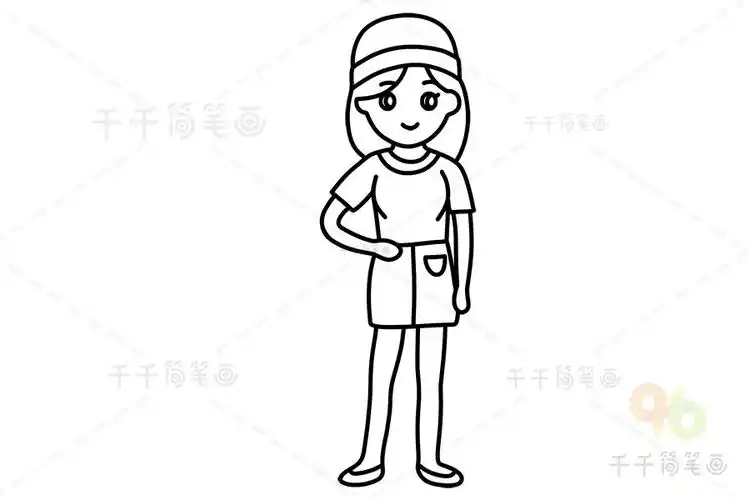 姐姐简笔画教程