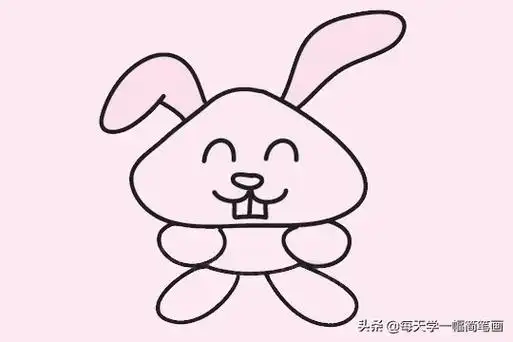 每天学一幅简笔画-可爱的小兔子简笔画画法步骤教程及图片大全