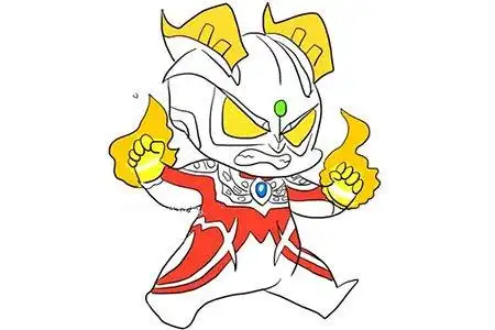 画可爱的q版梦比优斯奥特曼和赛罗奥特曼组合2022-03-1546奥特曼简笔