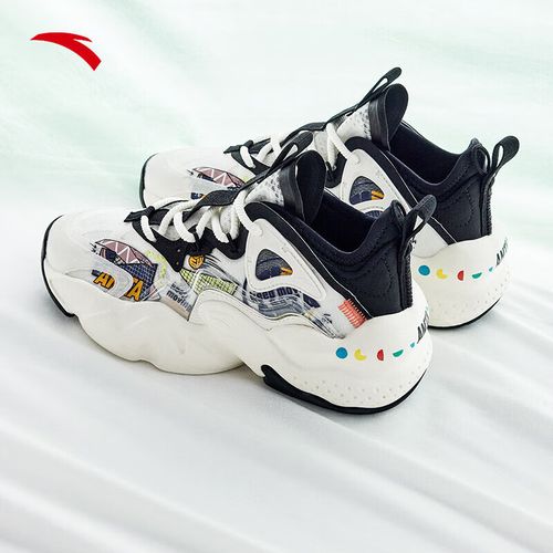 安踏奥特莱斯【关晓彤】霸道威峰|板鞋女网面缓震科技运动休闲鞋