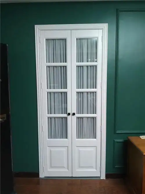 圣德科实木格子玻璃折叠厨房卫生间客厅书房吊轨卧室门