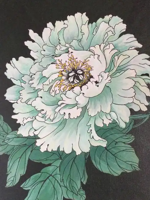 尝试用丙烯颜料临摹国画