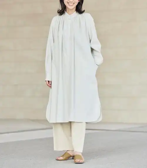 uniqlo优衣库u系列设计师合作款女装 条纹抽褶连衣裙长袖449134