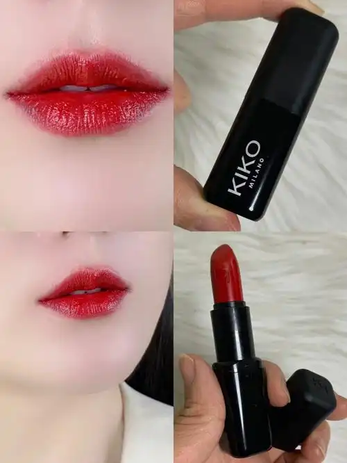 正红色超级显白##口红试色  #无滤镜口红试色  #口红  #kiko口红试色