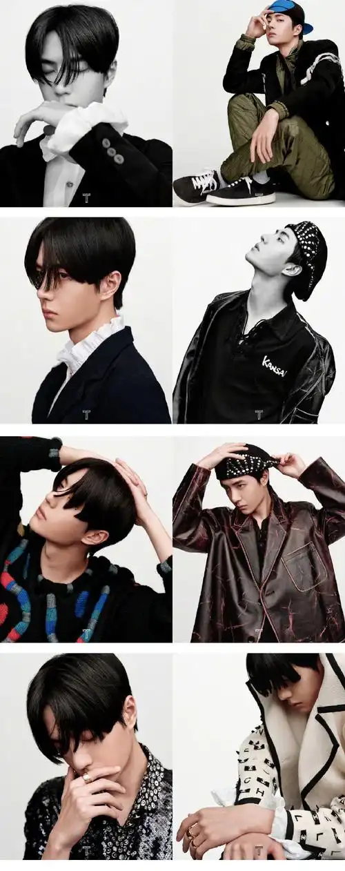 王一博 杂志大片中的蜕变