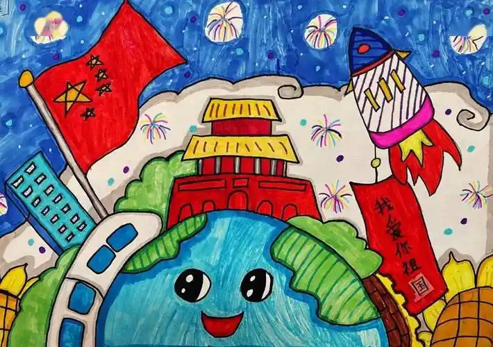网络展厅 | "童心筑梦" 赣州少儿美术作品网络展_祖国_带着_乐乘