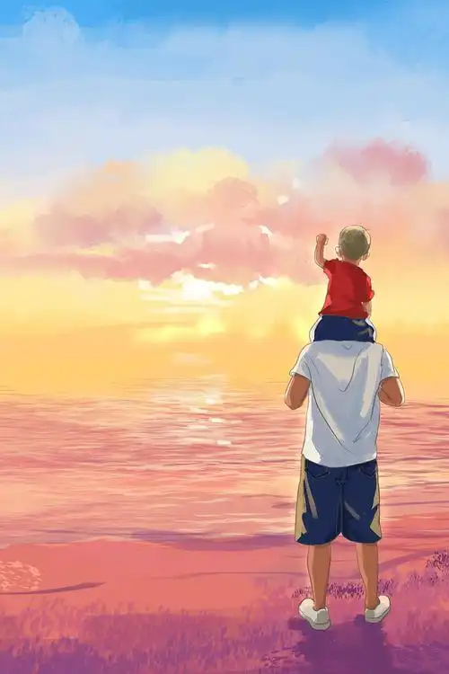 父亲节父爱如山psd分层