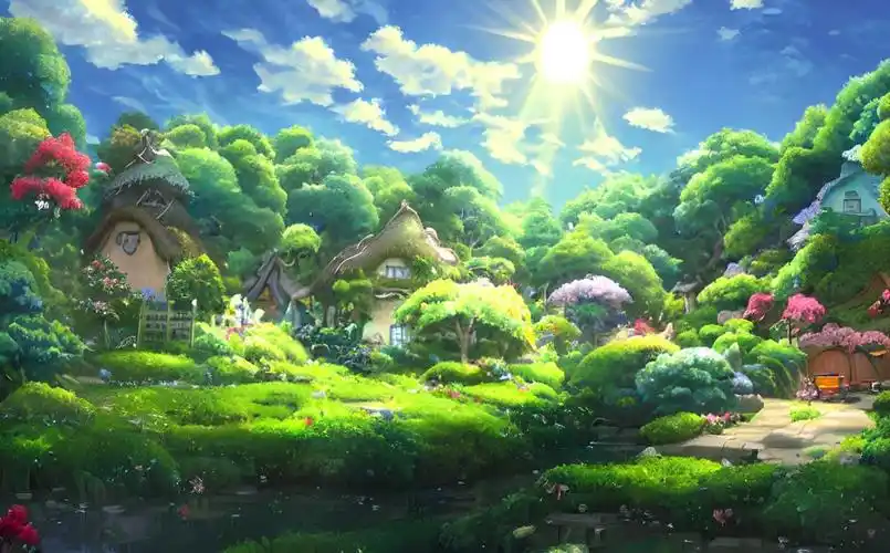 ai生成宫崎骏动漫风景壁纸