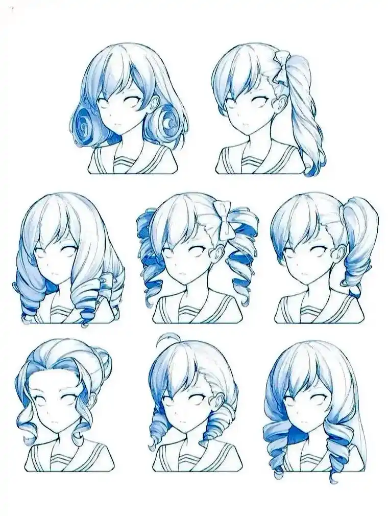 超仙气女生动漫卡通发型,有手就会,太好看