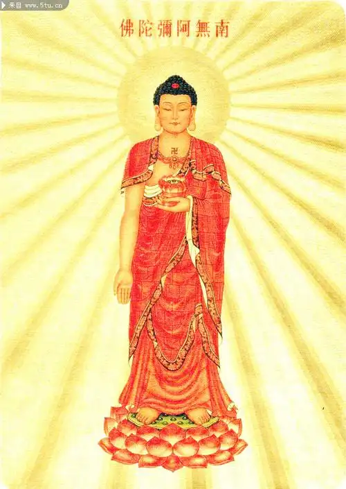 阿弥陀佛庄严立像 光芒万丈.jpg