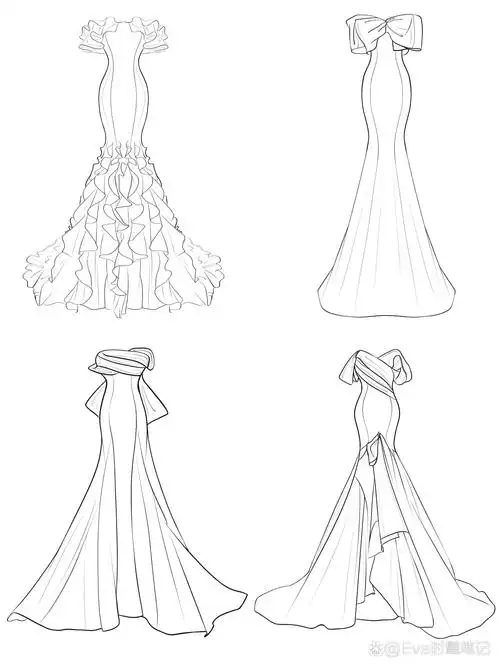 服装设计款式图线稿