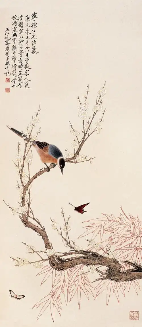 宋徽宗瘦金体于非闇工笔花鸟画精品