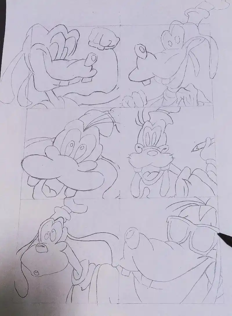 马克笔绘画迪士尼高飞goofy