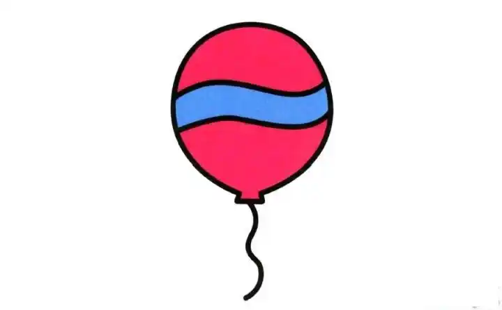 彩色气球简笔画画法_怎么画彩色气球的简笔画