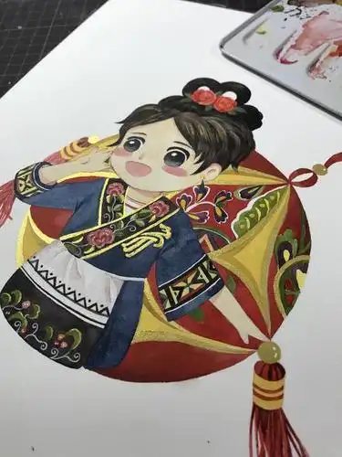 刘三姐三月三简笔画