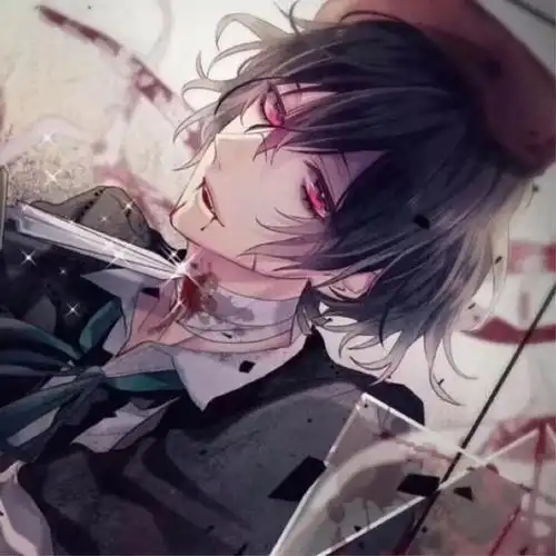 黑暗系孤独头像男动漫