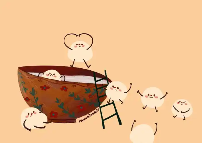 元宵节插画 汤圆