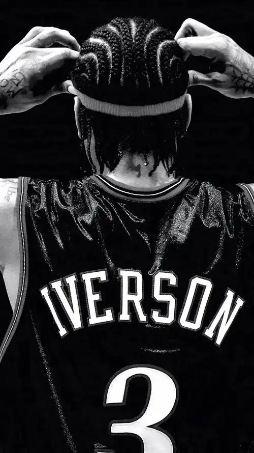 黑白大片!艾弗森超炫酷手机壁纸 这是多少男孩子的青春