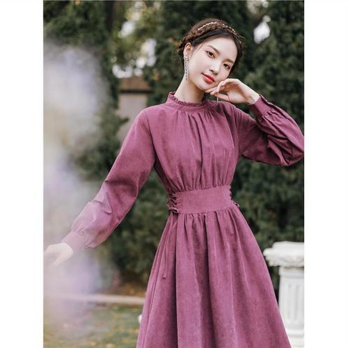 翘心30-40岁秋裙连衣裙高端大气女士复古法式秋冬新款温柔轻熟风高档