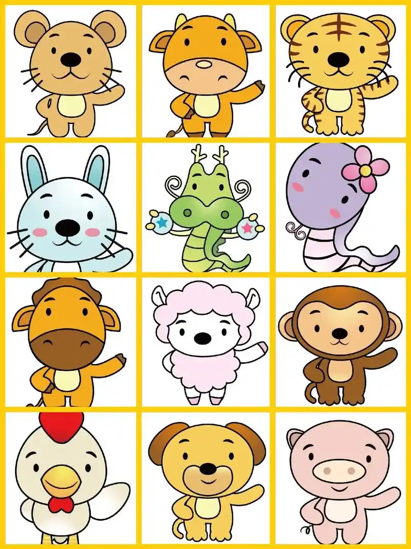 幼儿园环创 十二生肖素材93打印.#幼儿园 #幼教 #幼教环 - 抖音