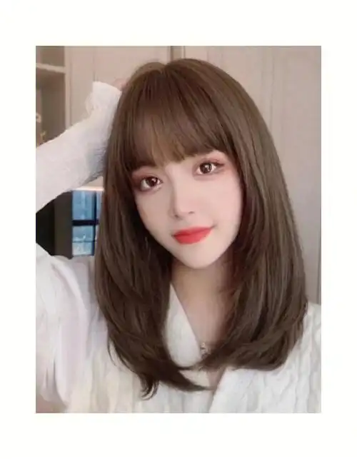 2021减龄齐肩发修龄脸型修容显脸小点发型发饰刘海层次感鱼尾发减龄