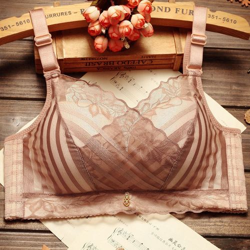 加厚聚拢小胸平胸专用特厚胸罩性感内衣女厚款 大红单件 38/85厚杯 6