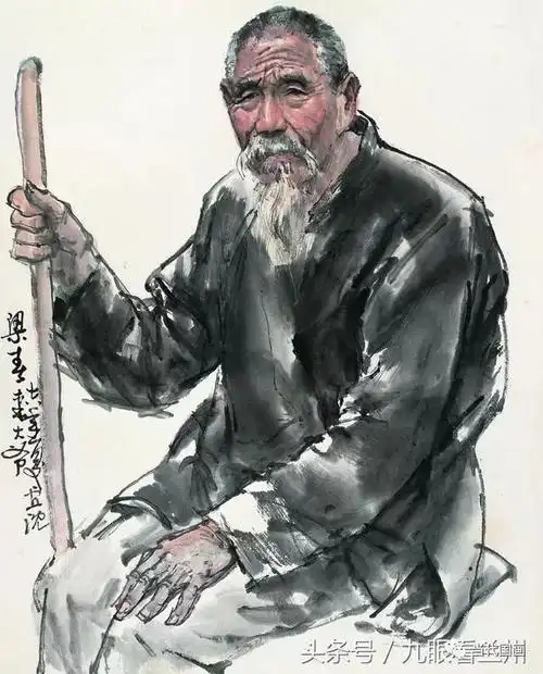 卢沉的水墨人物画形具神完而意足笔精墨妙形象生动感人