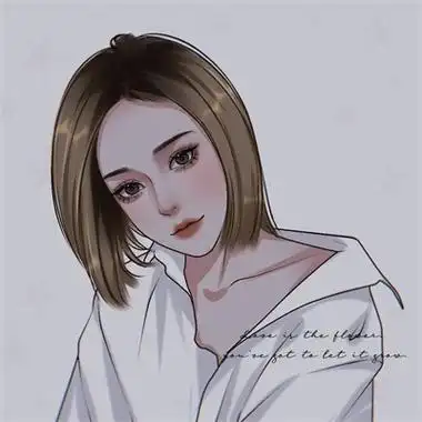 短发卡通头像女简约可爱短发女孩卡通头像图片可爱