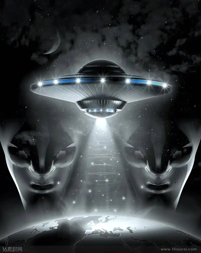 外星人与ufo飞行器高清图片