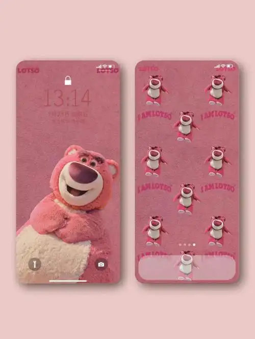 私藏壁纸lv联名超可爱草莓熊壁纸