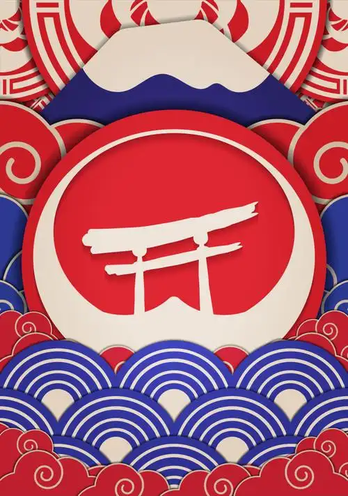 日本元素系列-矢量日本元素背景图片-高清图片-图片素材-寻图免费打包