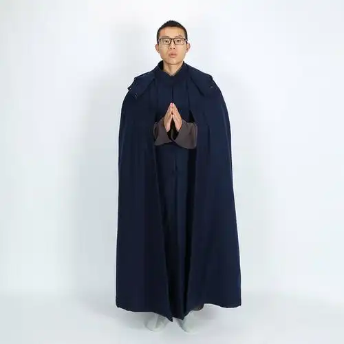 冬季打坐披风僧服长披风棉衣棉袄保暖毛呢加棉居士做禅僧人和尚服