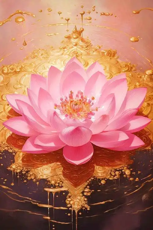 好运佛系莲花朵朵盛开