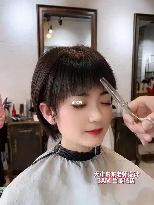 适合圆脸长脸的短发发型挂耳短发减龄显瘦