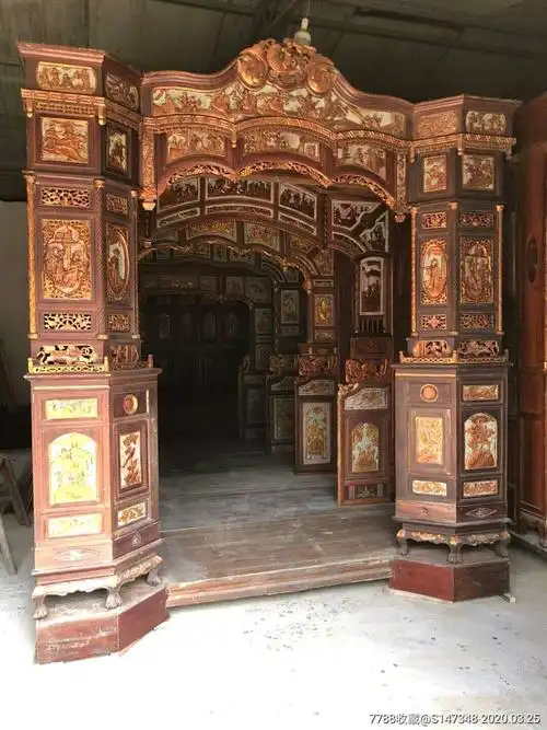 民国五进拔步千工床收藏品纯手工雕刻