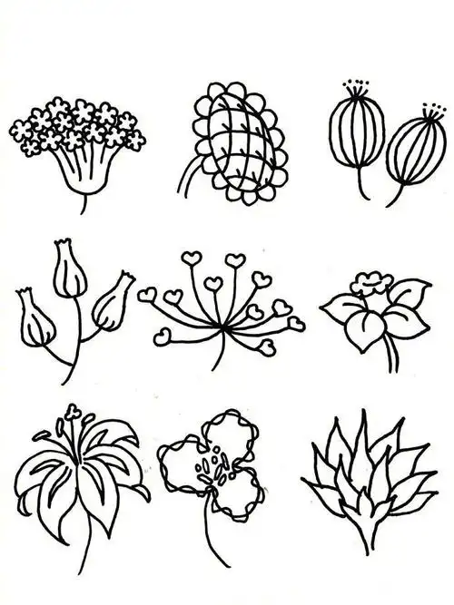 教育干货 | 花朵简笔画手绘手帐素材