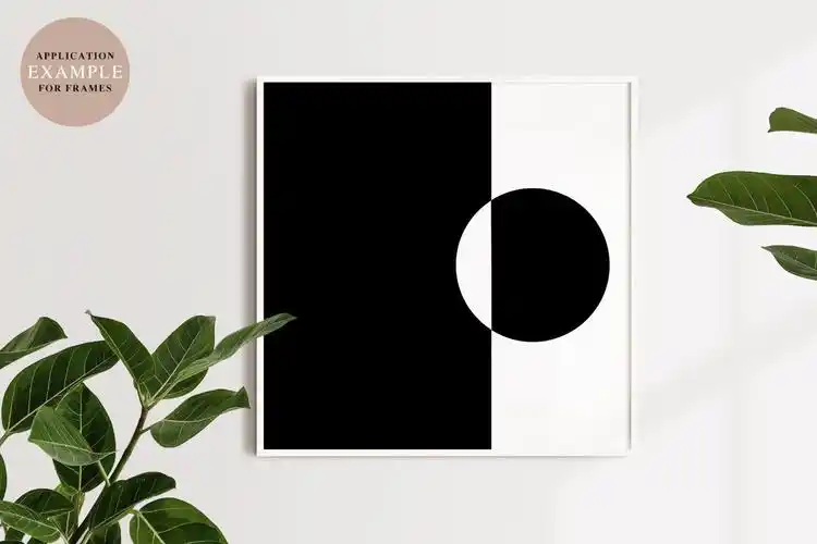 极简主义抽象几何圆圈形状背景素材