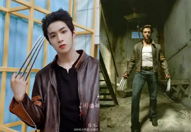 刘耀文cos狼叔造型#刘耀文:很开心cos狼叔,狼叔太帅了吧狼崽变狼王