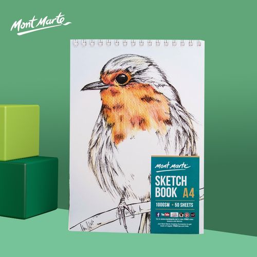 蒙玛特(mont marte) 素描本a4 速写本 50页 彩铅空白绘画本 小鸟