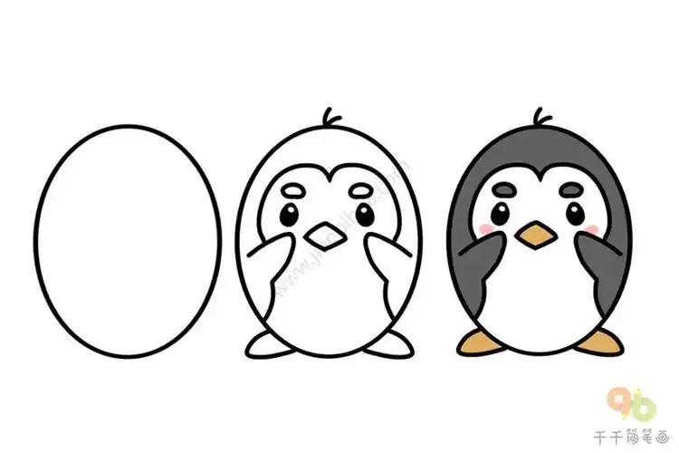 创意简笔画椭圆秒变可爱的小动物