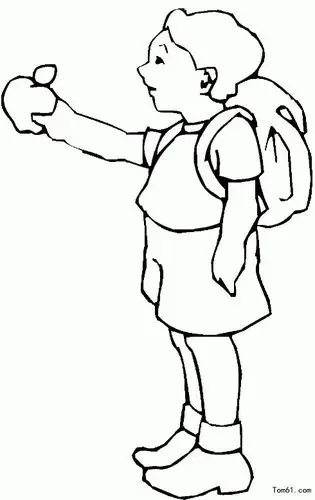 小女孩-简笔画图片-儿童资源网手机版