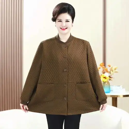 外套女士上衣中老年女装胖妈妈春装春秋夹克2024新款加肥特体大码