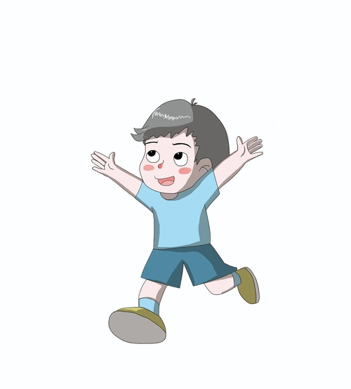 奔跑欢呼的小孩|插画|儿童插画|吕小鹿原创插画 - 原创作品 - 站酷