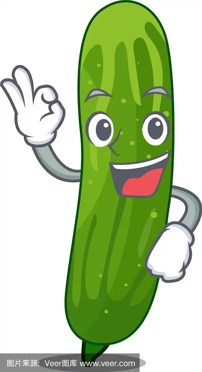 好了,卡通盘上的新鲜黄瓜片