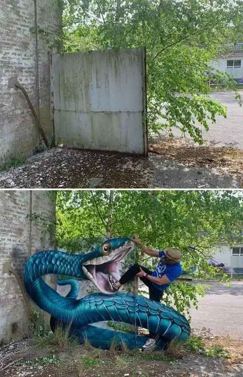 这些几乎可以以假乱真的3d画获得了不少涂鸦艺术家以及世界各地数百万