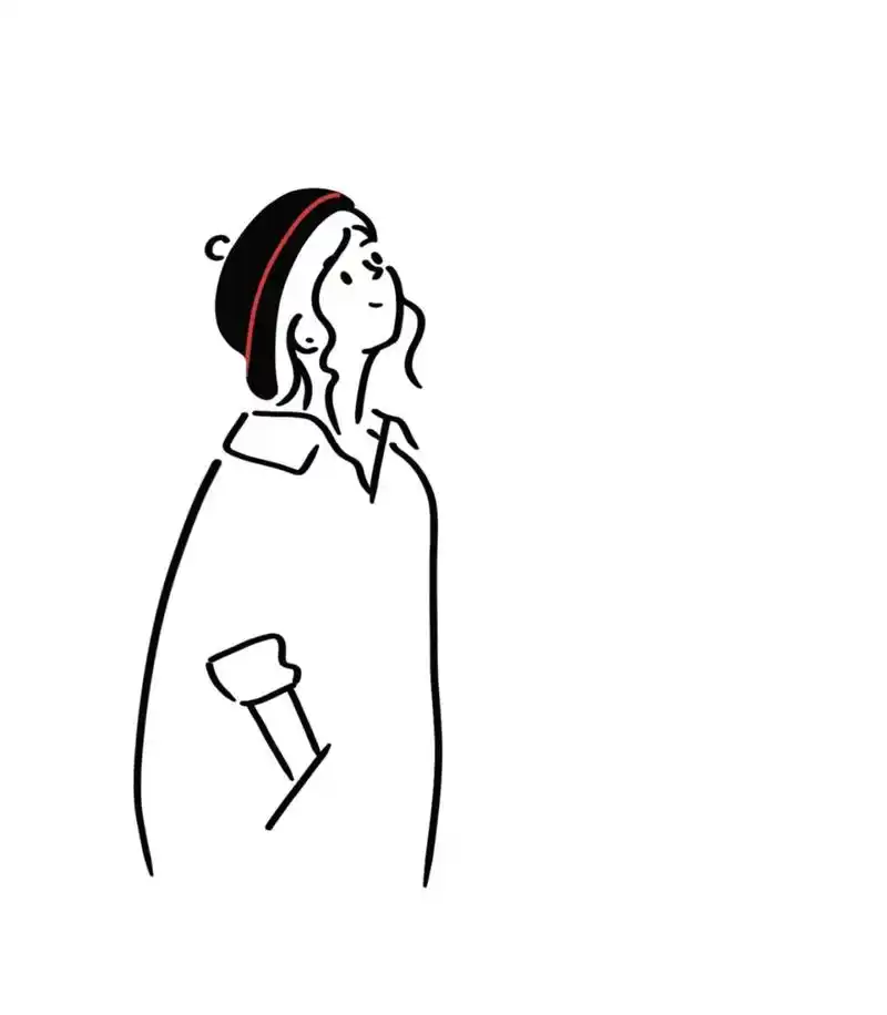 ins风极简手绘黑白简笔画no.