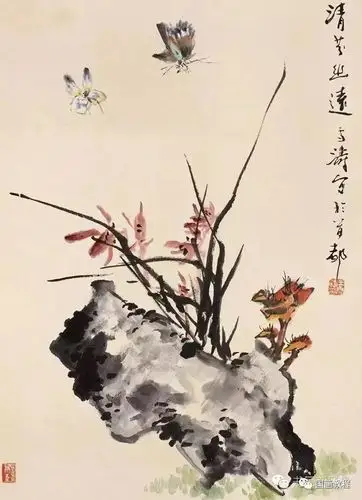 王雪涛(1903--1982),中国现代著名小写意花鸟画大师.王雪涛 兰